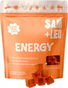 SAM+LEO Energy Gummies for Kids- z Biotin, Vitamin C, B3, B6 in B12 - All Natural & Vegan Gummy for Energy & Focus Supplement for Kids - Stress & Prebavna podpora, Jagodne Gummies - 60/ct