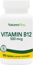 Natures Plus Vitamin B12 (metilkobalamin) - 500 mcg, 90 Vegetarian tablete - Visoka moč podporo rdečih krvnih celic - Naravne energije Booster, spodbuja splošno zdravje - Gluten-free - 90 Servings