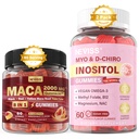 Brez sladkorja NEVIS 1Pack Maca Root Polnjene Gumies & 2Pack Myo-Inositol & D-Chiro Inositol Gumies