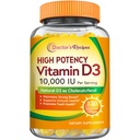 Zdravnikovi recepti Vitamin D3 10000 IU, Kosti, Zobje, in imunske podpore, Non-GMO, No želatina, Gluten ali soja, 120 Vegetarian Softgels