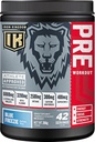 Iron Kingdom Pre Workout Prašek za moške in ženske kofein, beta alanin in aminokisline za intenzivno fokusiranje vzdržljivost in črpalka - Preworkout energijski napitek v prahu naravni modri freezie - 42 strežnikov