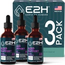 E2H Naravna pomoč za spanje - Tekoči melatonin s kamilico, Theanine - spanje boljše, globje, daljše - Vegan, brez GSO - Zagotavlja stresno lajšanje (3 steklenice)