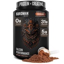 Birdman Falcon Performance Vegan Protein Powder, 31g Beljakovine, 5g Kreatin, 5g BCAA, probiotiki, Elektroliti, Predworkout, Nizki ogljikovi hidrati, Sladkor brez sladkorja in mlečnih izdelkov, Rastlinski čokoladni proteini -19 obrokov