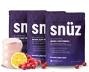 Snüz Natural Sleep Support Supplement with Magnezium Glycinate, Myo-Inositol, Apigenin & Glycine, Melatonin Free, Pomoč v spanju za odrasle, Ne GSO, Gluten Free, Vegan, Raspberry Lemon Flavor, 90 Svgs
