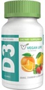 Veganska Life Nutrition - Vitamin D3 Gumiji za otroke in odrasle (1000 i.e.) - Gluten-free, Non-GMO, Podpira zdravje kosti in imunski sistem - 60 Gumies