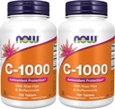 Zdaj dopolnila, Vitamin C-1.000 z Rose HIPS & Bioflavonoidi, Antioksidant zaščita*, 100 tablet (Pack po 2)