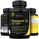 Kapsule laneno olje - 1000 mg - 120 Veganov Soft Gels - visoko v Omega 3, 6, 9 - Hladno stisnjeno Laneno seme Formula - 4 Meseci dobave - by NextGenu