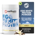 EarthNutri - Beljakovine iz jajc v prahu dodatek za pred, intra ali post vadbe, 26g beljakovin na serviranje, podpira mišično moč in regeneracijo, brez umetnih dodatkov - Vanilla 20 Servings (640g)