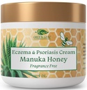 Green Leaf Naturals Manuka Medena ekcema Krema vlažilni losjon Fragrance Prosti za psoriazo Relief - Srbeče, suho kožo Mazilo - Koža Umirjanje vlažilno - Krema za telo in obraz - Otroci & odrasli 4oz