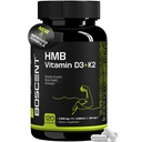 HMB in vitamin D3 dodatek 1.000 MG (180 kapsul) - HMB dopolnila s 4.000 UI D3 & kalcij - Mišična rast, moč in zdravilo - B-hidroksi B-metilbutirat butirat - Muscle Builder za moške