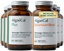 ALGAECAL - Bone Builder Pack za gostoto kosti, klinično podprta rastlinska dodatek kalcija in stroncij, vitamini K2, D3, Magnezij & 16 Minerali, 3-mesečni izdelek, Made in USA