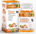 RENEW AKTIVNOSTI Veganska kurkuma 130MG na 2 Gumies s črnim poprom za izboljšano absorpcijo – Antioksidant podpora in imuno zdravje – Velika degustacija, Easy-to-Shallow dodatek, Izdelano v Kanadi– 60 Gumies