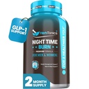 Herbtonics Nočni čas Burn & Sleep Complex podpira Presnova čez noč, Stres Relief & Deep Sleep. Vključuje melatonin, valerijski in zeleni čaj – vegansko upravljanje teže v postelji (60 kapsul)