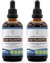 žaga Palmetto Tinkture Tekoči ekstrakt brez alkohola, žaga Palmetto (Serenoa Repens) Suho jagodičje (2x4 FL OZ)