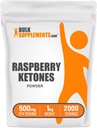 BulkSupplements.com Raspberry Ketones Powder - Raspberry Ketones dodatek, Antioksidant Vir - za energetsko podporo, Gluten Free, 500mg na Serving, 1kg (2.2 lbs) (Pack of 1)