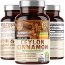 N1N Premium Cinnamon 1200mg [100% organski Cinnamon] Naravni dodatek za podporo zdrave Cirkulacije, Možgani in skupno funkcijo,120 Caps