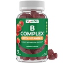B Complex Gumies z vitaminom C – odlično degustacijo 1 na dan Energy & živčni sistem Podpora za odrasle – Vegan, Košir, Non-GMO Vitamin B Complex Gumies z B12, B6, Niacin & Folna kislina – 70 Count