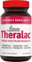 Master Supplements Theralac - 30 kapsul - multitrain probiotik za optimalno zdravje črevesja + plin in napenjanje Relief - Gluten Free - 30 servivov