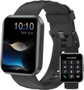 Smart Watch (Odgovor / Make Calls), 1.85" Pametne ure za moške Ženske Digitalna Watch Fitness Tracker s 100+ Športni načini Srčni Rate Monitor za iOS Android Telefoni vodoodporne črne