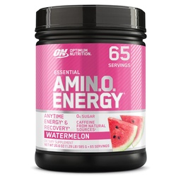 Optimum Nutrition Amino Energy - Pred vadbo z zelenim čajem, BCAA, Aminokisline, Keto Prijazno, Green Coffee Extract, Energy Powder - Watermelon, 65 Serving (Packageing May Vary)