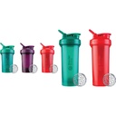 BlenderBottle Classic V2 20-Ounce Shaker steklenica, 3-Pack: rdeča, zelena, in Plum & Classic V2 Shaker steklenica kot nalašč za stresanje beljakovin in pred vadbo, 28-Ounce (2 pakiranje), rdeča, zelena
