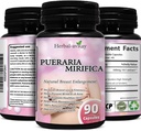 Pueraria Mirifica Kapsule - naravne tablete za povečanje prsi za ženske - tablete za povečanje prsi - rast dojk, vaginalno zdravje, menopavza Relief, zdravje kože in las - 90 veganskih kapsul