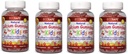 Coral Calcium Vitamin D3 Otroci Gummy, Natural Cherry Flavor, Non GSO, Gluten-free, Dairy-free, Soy-free in želatina brez - 300 mg kalcija, in 800 IU vitamina D3-60 Gummies (4 pakiranje)