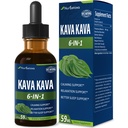 Kava Kava Root Extract kapljice za pomiritev in sprostitev podporo, naravna zeliščna mešanica Tinktura dodatek za boljše spanje podporo z Valerian Root, Lemon Balm in Kamilica. 2oz