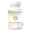 Dr. Clark Pancreatin in lipaze Enzyme dodatek, 500mg, 100 kapsul želatine