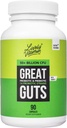 ŽIVI VITAMIN CO. Great Guts Probiotic 50 milijard CFU probiotik - Balance Gut Microbiome, GI Tract, Vnetje, Prebavne motnje, Reflux, Vznemirjena trebuh, & Diarhea - 90 Caps