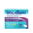 Imodijev multisimptom Relief Caplets, Loperamid Hidroklorid in simetikon Anti-Diarrheal Medicine za lajšanje driske, plina, napihnjenosti, Cramps & Tlak, HSA/ FSA upravičen, 18 ct