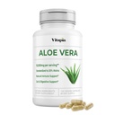 Organska Aloe Vera Kapsule 20% Aloinov dopolnilo - Čisti notranji Leaf Gel koncentrat - Prebavni, Gut zdravje, Koža, Imunska podpora - 120 Count - Non-GMO, Gluten-free, Vegan