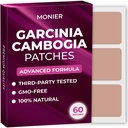 MONIER Garcinia Cambogia Patches (Pack of 60) - 100% naravni obliž za ženske in moške - z B12 & Kalij - Energija, Focus & Body Support - Izboljšana formula