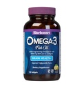 BlueBonnet Nutrition Omega-3 Brain Formula Natural Wild Caught Triglicerid Form DHA 1000 mg EPA 210 mg, Visoko koncentrirano Kognitivno zdravje in wellness podpora dodatek, Gluten-free Softgel, Rumena/Clear, Lemon, 120 Count