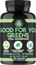 Jezni dodatki Dobro za vas Zelenih, Vital Green Super Food Mešanica za imuno podporo obnovitveni Formula, Infunded z Spirulina, Astragalus koren, in Olive Leaf koren ekstrakt (1-Bottle)