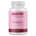BESTVITE L-Triptofan 500 mg z B3 in B6 (120 vegetarijanskih kapsul) – brez polnil – brez stearat