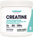 Nutricost Kreatin monohidrat v prahu za ženske, mikroniziran, nearomatiziran, 50 serviranja - vegetarijanski, ne-GMO, Gluten prost