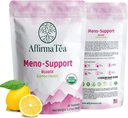 Meno-suppport BloatX Organic Menopause Relief: Balances & podpira vroče bliskavice, Hormone, Moods Swings, Night Sweats, & Bloating s črno Cohosh, Red Clover & Dong Quai. Naravna sveža limonina aroma.