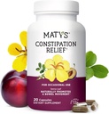 Matis Zaprtje Relief Kapsule, Botanični zeliščni Laksative Relieves Zaprtje, Spodbuja gladko gibanje Bowel in Gut zdravje, varno in učinkovito za odrasle in otroke 12 let +, 20 vegetarijanske kapsule