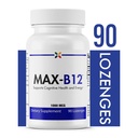 Prenehanje staranja zdaj - MAX-B12 Lozenges 1000 MCG - Vitamin B12 1000mcg - Imunska podpora, Naravna energija in podpora možganov dopolnilo - Podpira Stres Relief Regulation - Natural Sleep Aid - 90 Lozenges