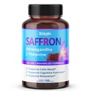Saffron z Ashwagandha, Ginseng, L-Theanine, Relaxation, Restore - USA Made & Tested (150-dnevno oskrbo (Pack of 1))