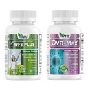Amerika Medical & Science OVA-Max Prednatalni vitamini za ženske (120 kapsul) in WFS Plus plodnost dopolnila za ženske (90 kapsul)