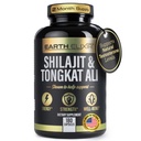 Earth Elixir Shilajit 1000mg & Tongkat Ali 400mg (180 kapsul) Izdelano v ZDA-Shilajit dodatek (20% Fulvic Acid) Shilajit Pure Himalaan Organic & Tongkat Ali za moške bolj močan kot Shilajit Resin