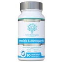 Rhodiola & Ashwagandha z L-Theanine - Nagrade Winning Ashwagandha KSM-66 600mg & 1500mg Rhodiola (3% Rosavins - 1% Salidrozides) celoten koren ekvivalent- adaptogeni combo- Brez umetnih polnil