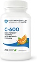 VitamineralsTM Vitamin C-600® Antioksidant Support 600 mg Vitamin C z bioflavanoidi - 200 Veggie Caps