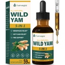 Wild Yam Root Extract kapljice, ženski dodatek s Fenugreek & Matherwort Herb za Menopause Relief & PMS podporo. Fenogreco y 