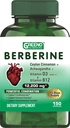 Berberine 12200mg s Ceylon Cinnamon Ashwagandha Vitamin D13 + Vitamin B12 Podpora imunskega srca - 75 dni dobave -150 Število (Pack od 1)
