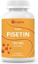 Fisetin dopolnila, 100 mg naravnega bioaktivnega aromanoida, pravi 98% čistega, podpora staranju, ne-GMO, Gluten-free, 60 kapsul, 60 serving