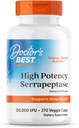 Zdravniki Best High Potency Serrapeptase, Podpira Sinus zdravje, Non-GMO, Vegan 270 Veggie Caps