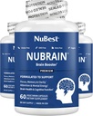 NuBrain - Napredni booster za možgane - Izboljšajte spomin, fokus in jasnost z vitaminom B6, Ginkgo Biloba, Bacopa Monnieri & More - Možganski dodatek za moške in ženske - 3 Pack 